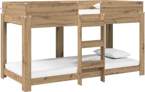 vidaXL Szükidő ágy Artisan tölgy 100 x 200 cm Faanyag
