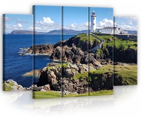 Vászonkép, 5 darabos Világítótorony 150x100 cm méretben