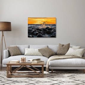 A tenger hullámai képe (üvegen) (70x50 cm)