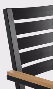 Antracitszürke fém kerti szék Henna – Bizzotto