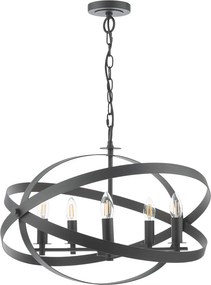 Dar Lighting vintage függeszték nitya matt fekete darnit0522