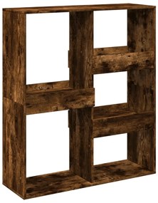 füstös tölgy színű térelválasztó könyvszekrény 100x33x115 cm