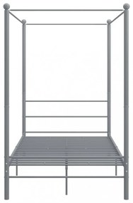 vidaXL szürke fém baldachinos ágykeret 120 x 200 cm