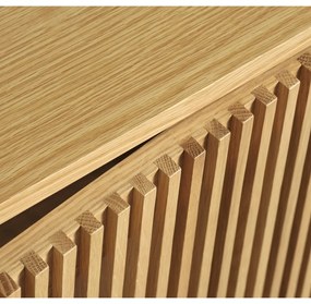 Natúr színű szekrény tölgyfa dekorral 95x140 cm Tiber – Unique Furniture