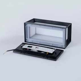 Brilagi - PARKER LED kültéri fali lámpa érzékelővel LED/12W/230V fekete IP44