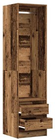 vidaXL antik fa színű szerelt fa ruhásszekrény 50 x 50 x 200 cm