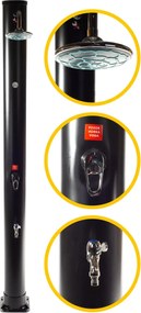 Hawaj Kerti szolár zuhany Uno 38 l nagyméretű zuhanyrózsával fekete