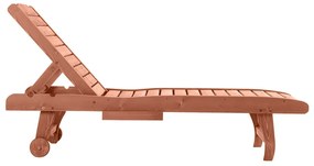 Állítható fa pihenőágy kihúzható tartóval