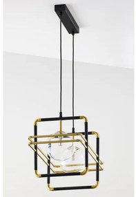 Jupiter 2029 - Csillár zsinóron FIORI 2xG9/10W/230V fekete/arany/átlátszó