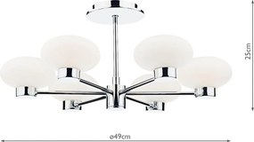 Dar lighting modern mennyezeti lámpa system csiszolt króm darsys0650