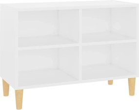 vidaXL fehér TV-szekrény tömör falábakkal 69,5 x 30 x 50 cm