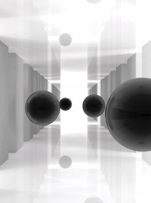 Tapéta Alagút gömbök minimalizmus loft stílus modern vinil 184x254 +ragasztó