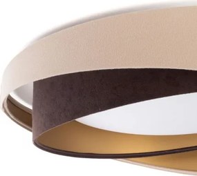 LED mennyezeti lámpa GALAXY MODERN LED/24W/230V átm. 55 cm bézs/barna/arany