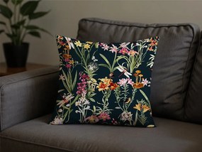 Mikroszálas párnahuzat MYSTIC GARDEN 45x45 cm, sötétzöld