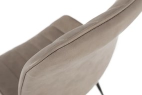 Szék, ekobőr szürkésbarna taupe/fekete, HAZAL