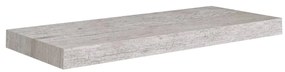 4 db betonszürke MDF lebegő fali polc 60 x 23,5 x 3,8 cm