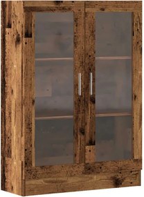 vidaXL antik fa színű szerelt fa könyvszekrény 82,5 x 30,5 x 115 cm