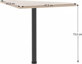 Irodai összeállítás, sonoma tölgyfa/fehér, JOHAN 2 NEW