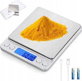 Precíziós Elektronikus Konyhai Mérleg 0,1G-3KG 3000g Háttérvilágítás Csaptelep