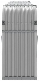 világosszürke horganyzott acél fatörzstartó 300 x 45 x 100 cm