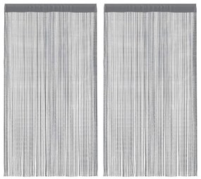 2 db antracit zsinórfüggöny 140 x 250 cm