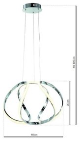 LED Csillár zsinóron GLOBE 1xLED/50W/230V