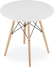 Fehér étkezőasztal OSLO 80x80