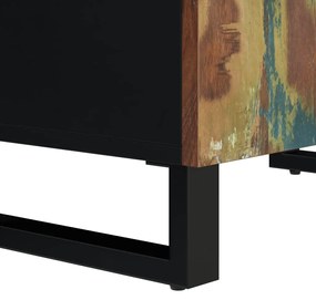 tömör 2-ajtós újrahasznosított fa tálalószekrény 60x33x75 cm