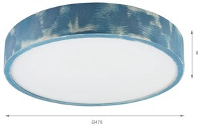 Brilagi - PINO mennyezeti lámpa 3xE27/15W/230V fenyő/kék átm. 47,5 cm