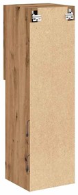 2 db kézműves tölgy TV-szekrény LED-lámpákkal 30,5x30x102 cm