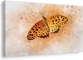 Kép - narancssárga pillangó, akvarell (90x60 cm)