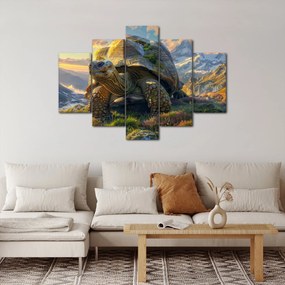 Kép - Teknős és hegyvidéki táj (150x105 cm)