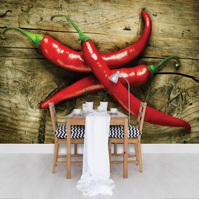 Fotótapéta - Chili paprika a fán (152,5x104 cm)