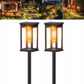 2X Napelemes Lámpa Beszúrható Kerti Vízálló Szürkület Érzékelő Izzó