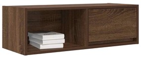 2 db barna tölgy színű szerelt fa TV-szekrény 80x31x25,5 cm