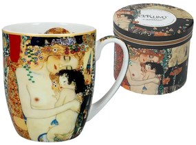 Porcelán bögre 400 ml fém díszdobozban Klimt Anya gyermekével