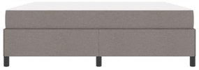Boxrugós ágy Taupe és Fekete 180 x 200 cm Textil és mérnöki fa