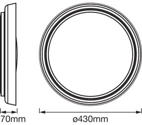 Ledvance -LED Dimmelhető mennyezeti lámpa SMART + PLATE LED/24W/230V Wi-Fi