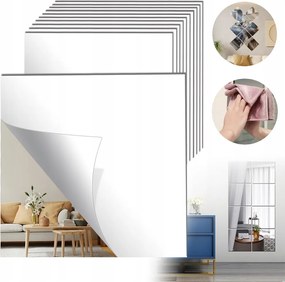 Ragasztós tükör szett, 32 db-os akril fali tükör