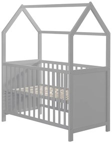 Szürke babaágy 60x120 cm – Roba