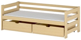 Gyerekágy 90 x 190 cm Erin (ágyráccsal és tárolóhellyel) (borovi fenyő). 1012868