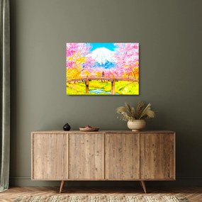 Kép - festett pár, akvarell (üvegen) (70x50 cm)