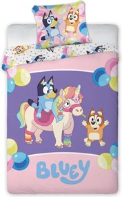 Bluey Magical Party gyerek, ovis ágyneműhuzat 100×135cm, 40×60 cm