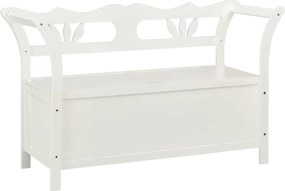 vidaXL fehér tömör fenyőfa pad 107 x 45 x 75,5 cm