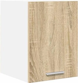 vidaXL Függő szekrény Sonoma tölgy és fehér 30 x 31 x 40 cm Faanyag