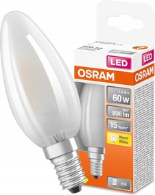 Led izzó Gyertya E14 5,5W 2700K Filament Osram