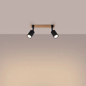 Sollux SL.1344 - Spotlámpa FAGER 2xGU10/10W/230V fekete