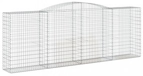 3 db íves horganyzott vas gabion kosár 400x50x140/160 cm