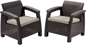 Barna kerti fotel Corfu – Keter