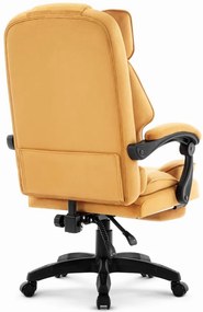 Ergonomikus irodai szék HC-1031 lábtartóval - mustársárga színben